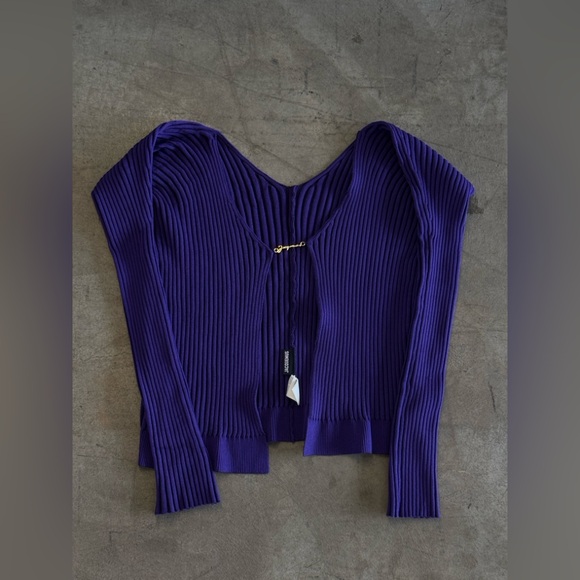 Jacquemus La Maille Pralù Purple Cardigan - Picture 1 of 4